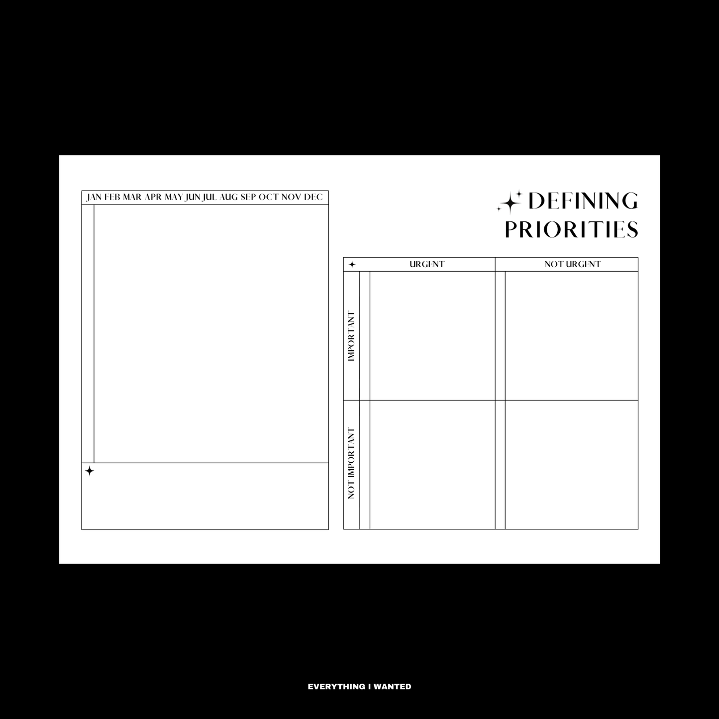 Define Priorities Monthly Plan