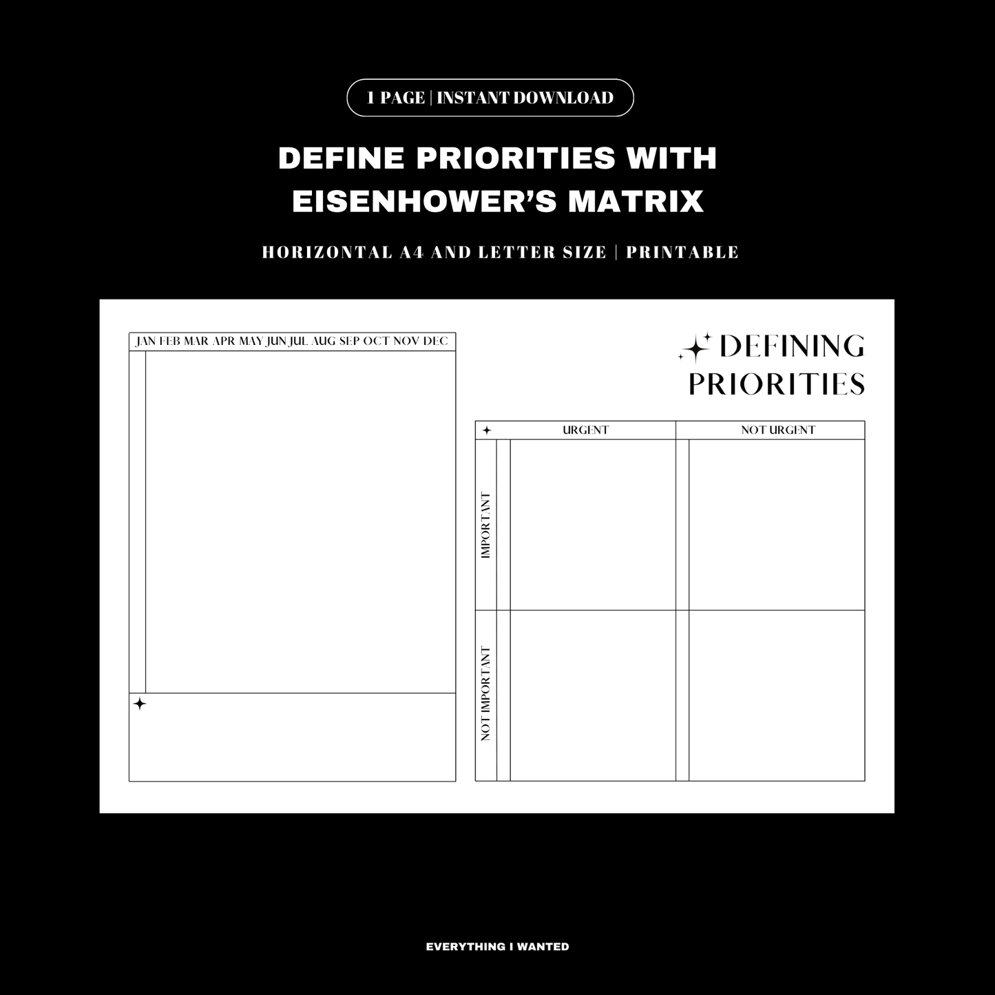 Define Priorities Monthly Plan