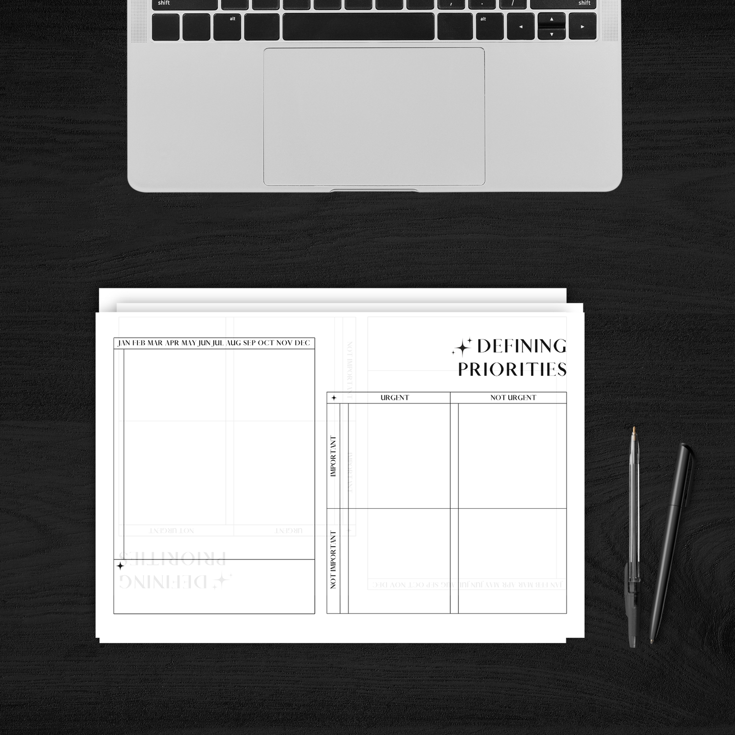 Define Priorities Monthly Plan